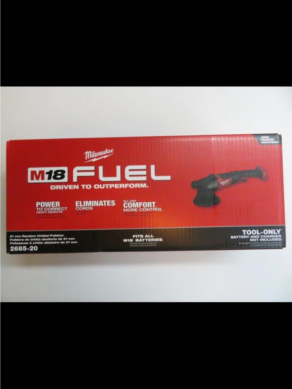 New Milwaukee M18 FUEL Cordless Random Orbital Polisher 21mm Variable Speed